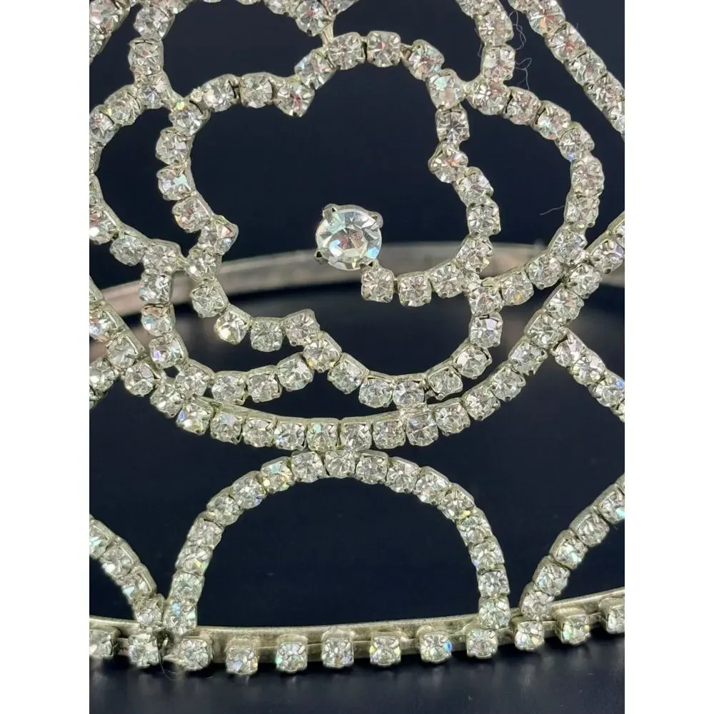 Vintage Mid Century Rhinestone Tiara Crown Pageants Weddings Collectors